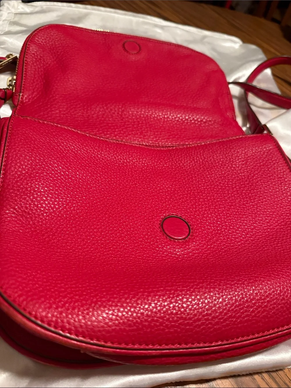 Tory Burch red pebbled